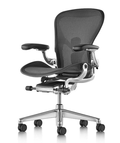 【通常在庫品】アーロンチェア * グラファイト/ポリッシュドアルミニウム