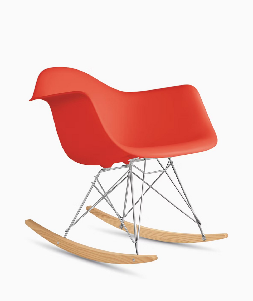 イームズプラスチックシェルアームチェア - ロッカーベース