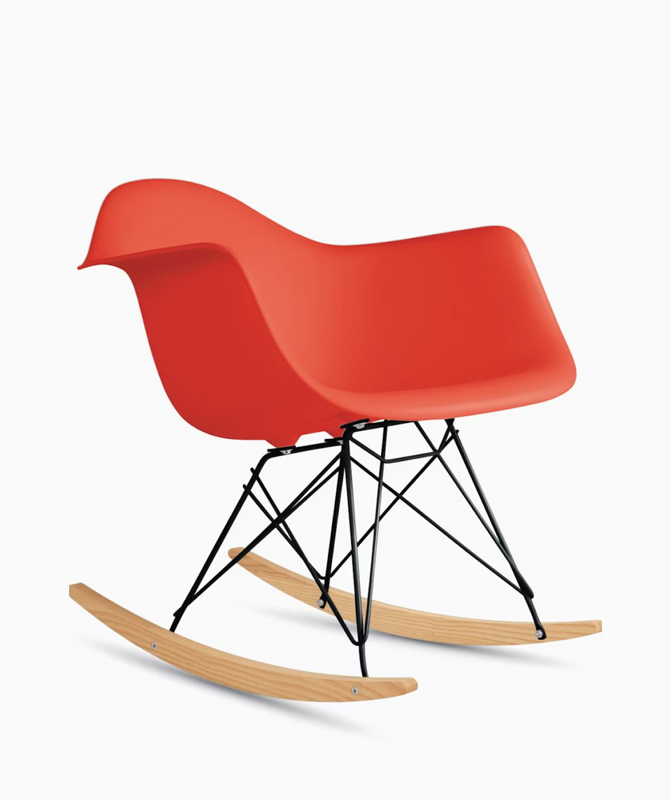 イームズプラスチックシェルアームチェア - ロッカーベース