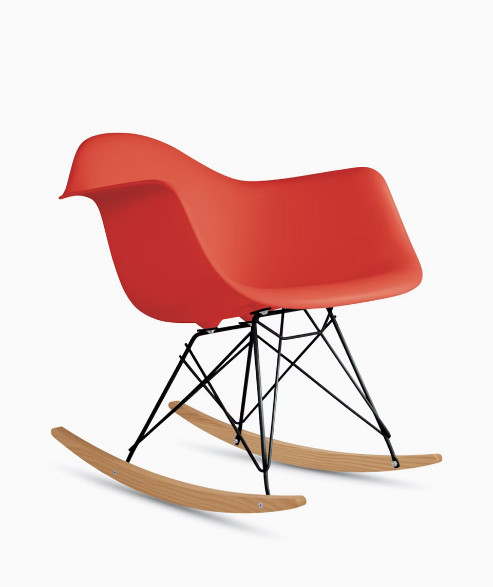 イームズプラスチックシェルアームチェア - ロッカーベース