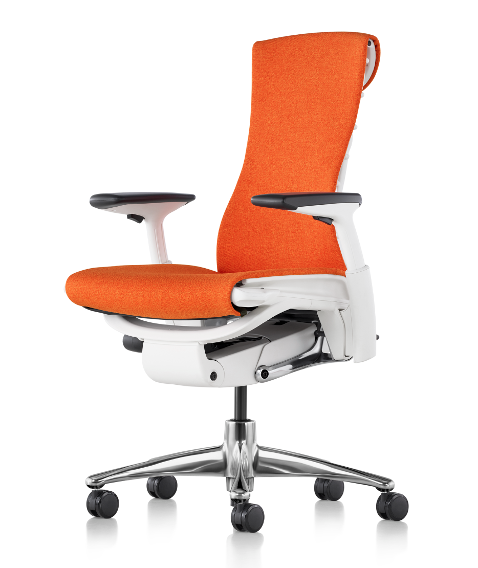 エンボディチェア - ホワイト/ポリッシュドアルミニウム | ハーマン エンボディチェア - ホワイト/ポリッシュドアルミニウム | ハーマン