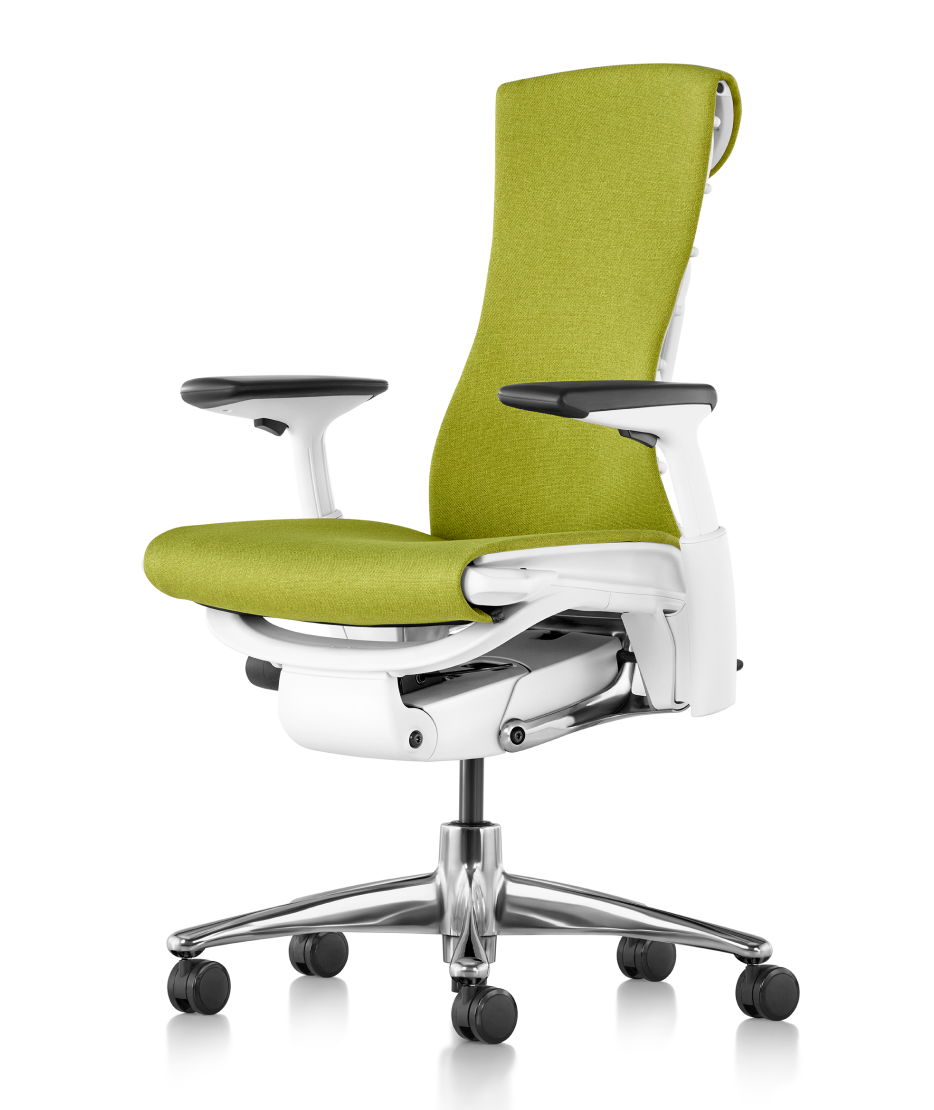 エンボディチェア - ホワイト/ポリッシュドアルミニウム | ハーマン エンボディチェア - ホワイト/ポリッシュドアルミニウム | ハーマン