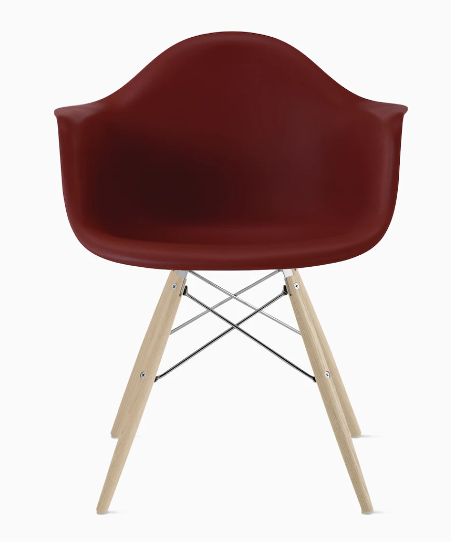 PP20G イームズチェア イームズ アームシェルチェア DAW arm shell chair ファブリック シェルサイドチェア ウッドベース ストライプ レッド 送料無料 新品 PP20G イームズチェア イームズ アームシェル